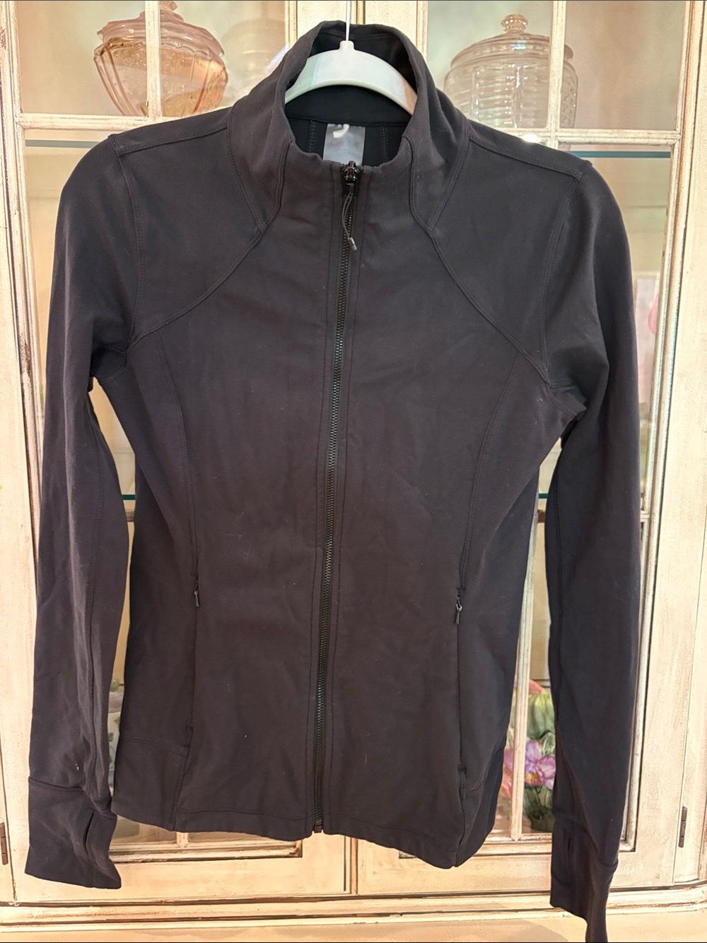 Calia Black Zip-Front Jacket